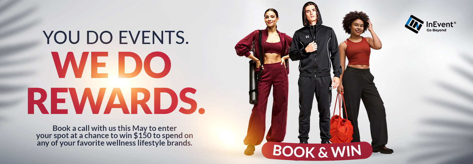 You do events. We do rewards email banner